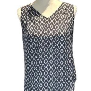 Banana Republic - Navy Blue patterned tank